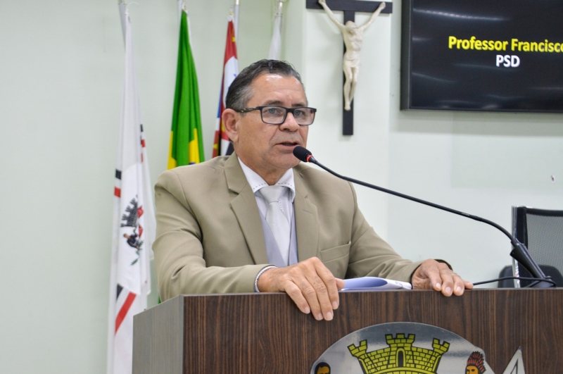 Propositura é de iniciativa do vereador Professor Francisco